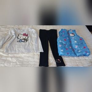Hello Kitty Kids Pajama Set - White, Black, Blue, Pink